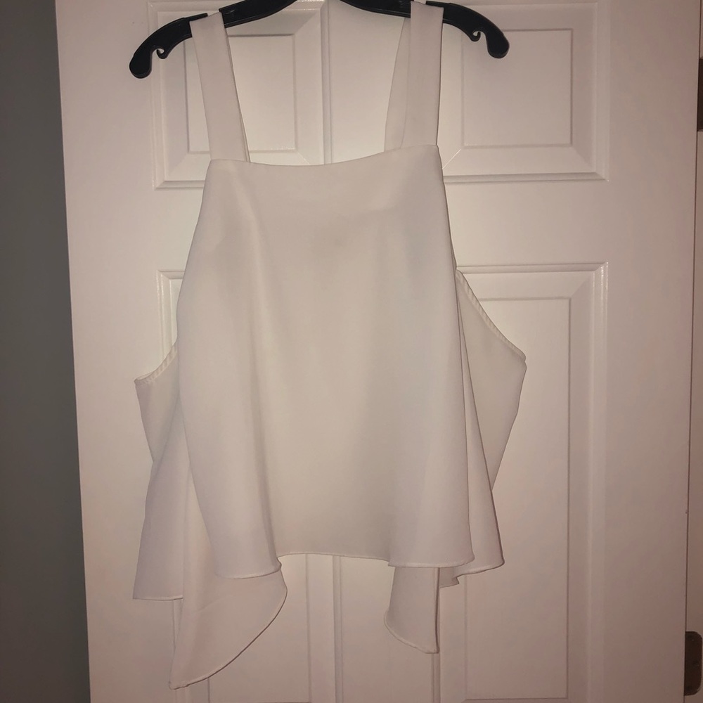 Flowy white summer blouse